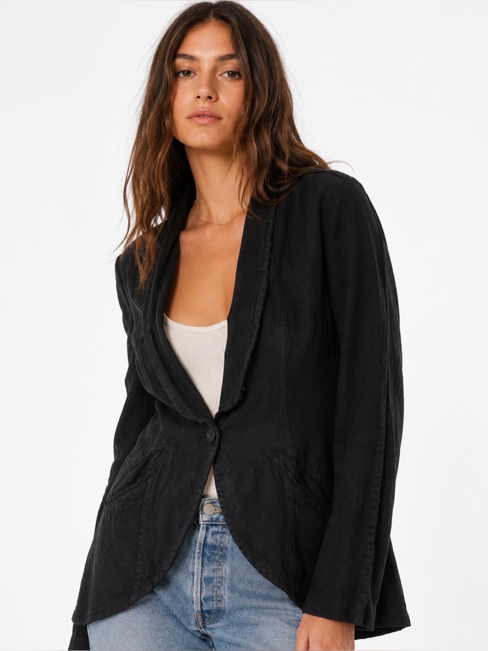 Free People Black Blazer Jacket